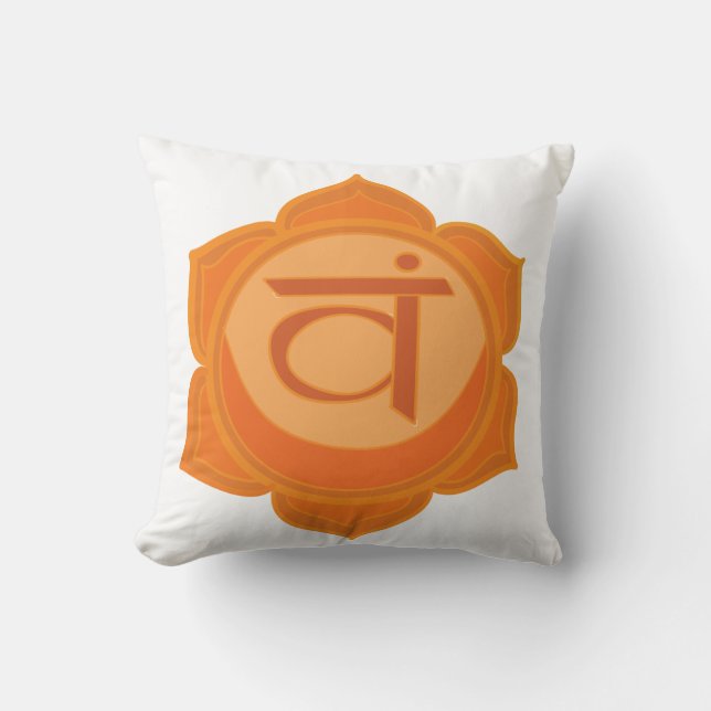 Orange Svadhisthana Sacral Chakra dämpar Kudde (Framsida)