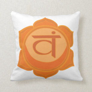 Orange Svadhisthana Sacral Chakra dämpar Kudde