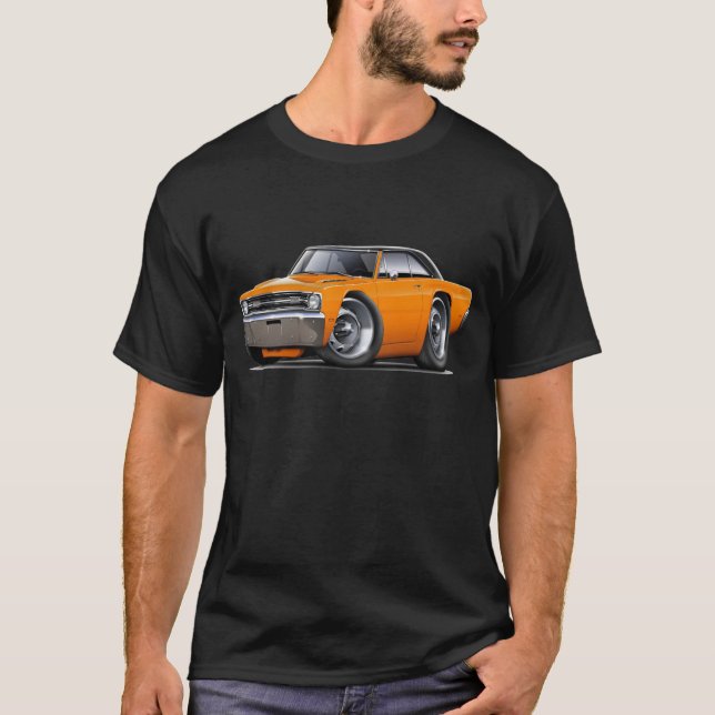 Orange-Svart för 1969 pil bästa bil Tee (Framsida)