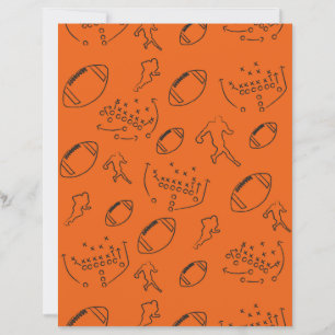 Orange & Svart Fotbollslag Färg Papper