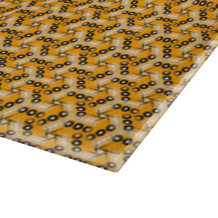 Orange+Svart geometriskt Mönster Köksdäck