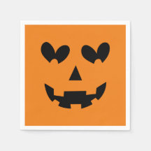 Orange & Svart Glad Hjärtpumpa Halloweenfest