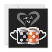 Orange + Svart Kaffe Färg Trendig Design POP ART