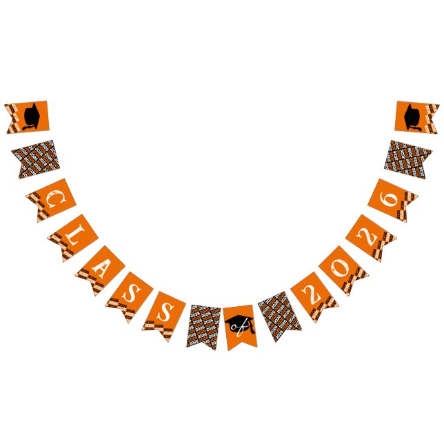 Orange Svart Klass 2026 Examen Hängande Banner Vimplar (Alla)