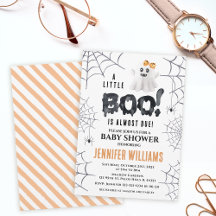 Orange Svart liten boo-spökflicka babydusch