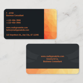 Orange & Svart Modern Visitkort