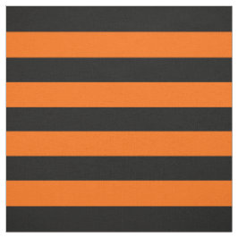 Orange/Svart Rand Fabric Tyg