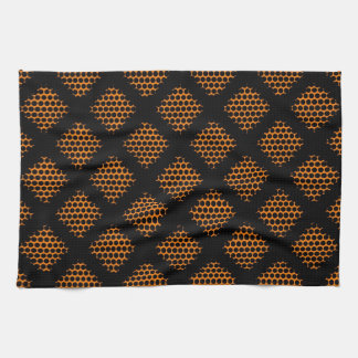 Orange, Svart retro-cirklar och punkter Kökshandduk