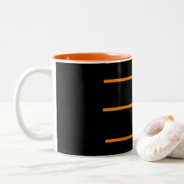Orange svart Två-Tonad mugg