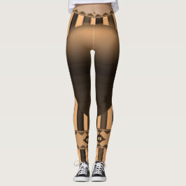 orange svarta damleggings leggings