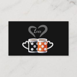 Orange + Svarta Färg-kaffe eller vi tillhör tillsa Visitkort