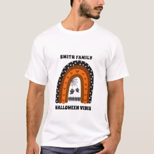 Orange & Svarta Fladdermöss Boo Regnbåge Halloween T Shirt
