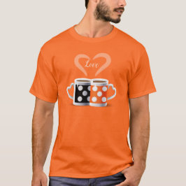 Orange + Svarta kaffet Färg eller vi tillhör tills T Shirt