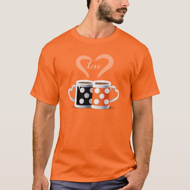 Orange + Svarta kaffet Färg eller vi tillhör tills T Shirt (Framsida)