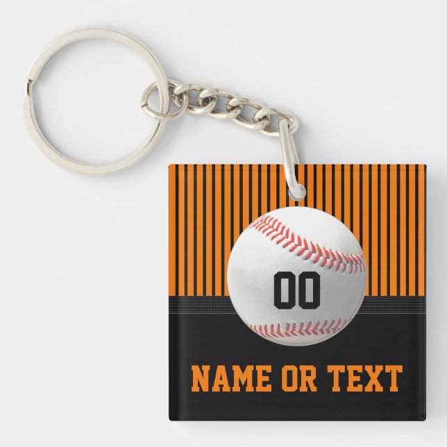 Orange, Svarta, Personliga Baseboll Lagpresenter, (Framsidan)