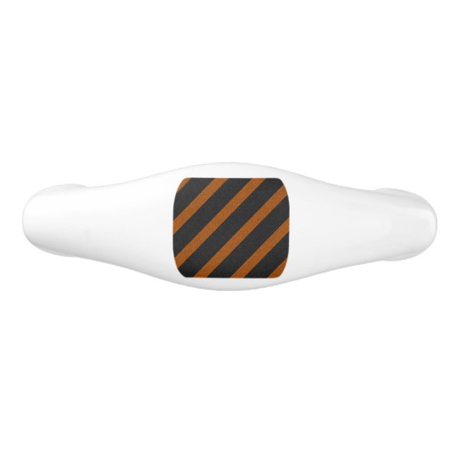 Orange & Svarta Ränder Glitter Handtag (Framsidan)