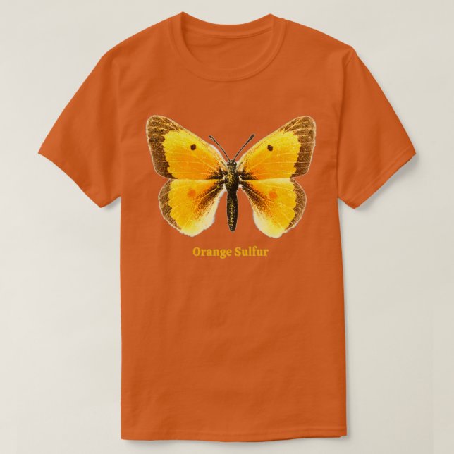 Orange Svavelfjäril T Shirt (Design framsida)