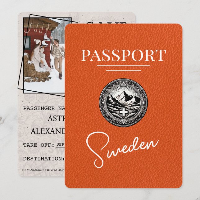 Orange Sverige Passport Spara datum Datumet (Fram/baksida)