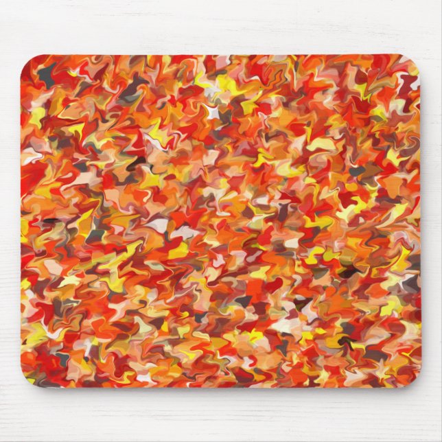 Orange Swirl Mousepad Musmatta (Framsidan)