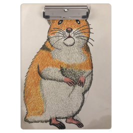 Orange Syrian hamster clipboard 