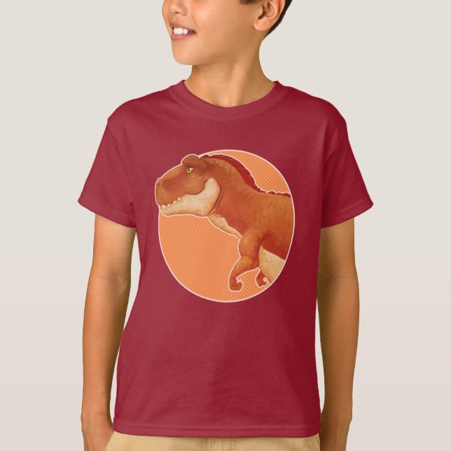 Orange T-Rex T-Shirt (Framsida)
