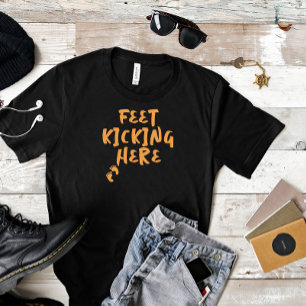 Orange T-Shirt för humant gravid-fingeravtryck