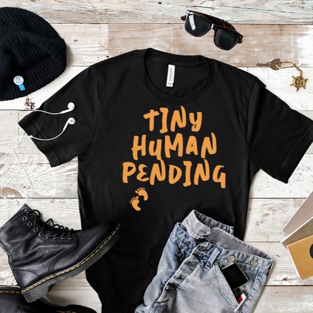 Orange T-Shirt för humant gravid-fingeravtryck (Skapare uppladdad)