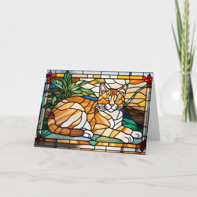 Orange Tabbfärgat glas Kort (Framsida)