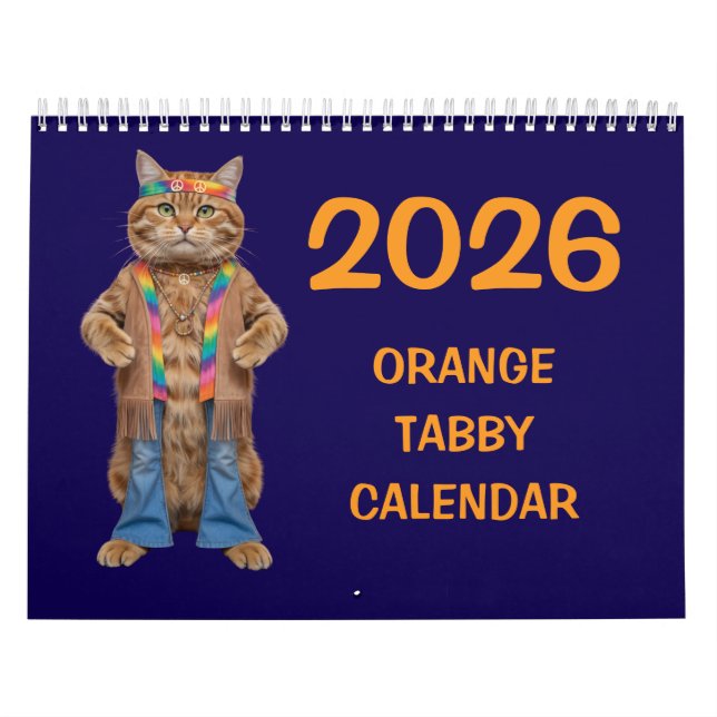 Orange Tabby Calendar Kalender (Omslag)