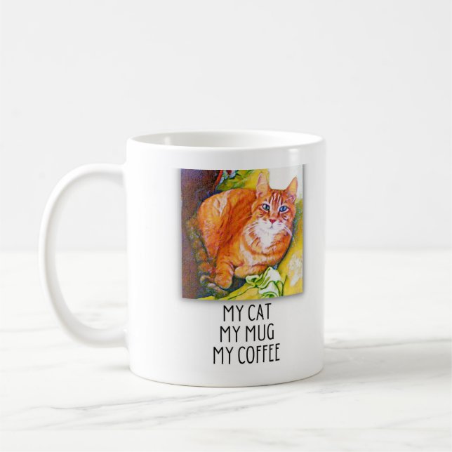 Orange Tabby Coffee Mugg (Vänster)
