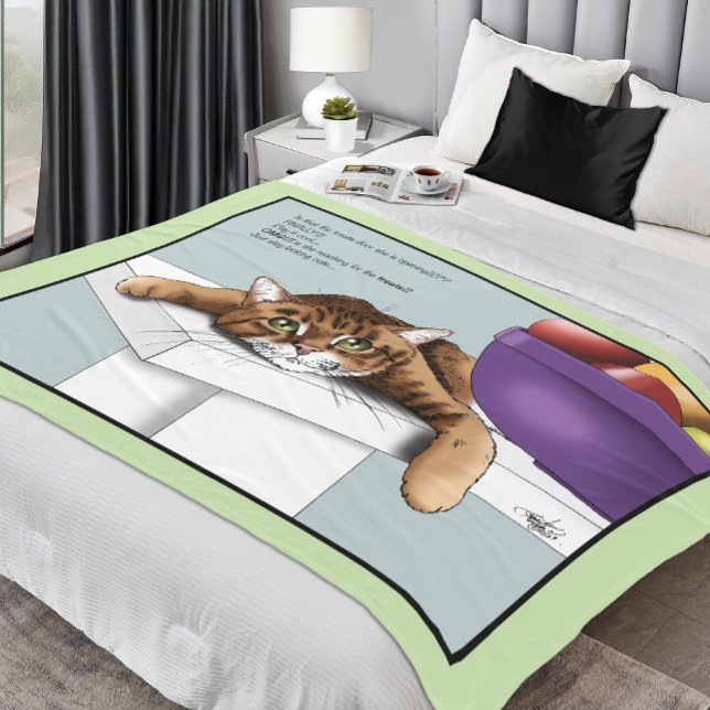 Orange Tabby Cute Trets Fleecefilt (Skapare uppladdad)