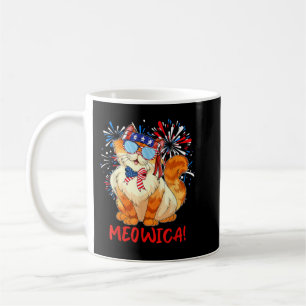 Orange Tabby Gangsta Cat Tattoos Bandana 4 juli Kaffemugg