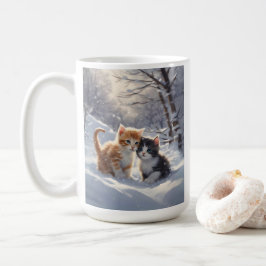 Orange Tabby Grått och vita katter Kaffemugg