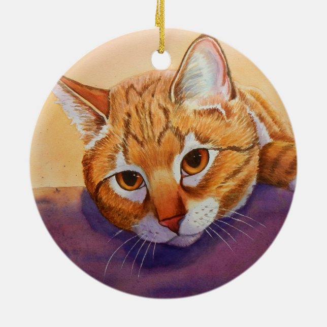 Orange Tabby jul Ornament (Baksidan)