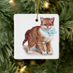 Orange Tabby katt ・ Art av H. Maguire ・ Ornament