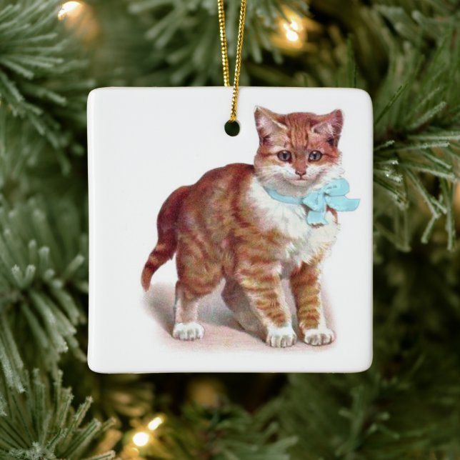 Orange Tabby katt ・ Art av H. Maguire ・ Ornament (Träd)