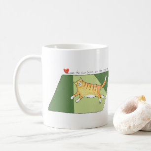 Orange Tabby Katt Du är en solstråle på mattan Kaffemugg