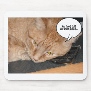 Orange Tabby katt Humor/Cell Mobil Musmatta