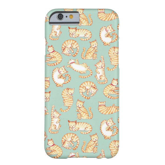 Orange Tabby katt Illustrated Mönster Case-Mate iPhone Skal (Baksidan)