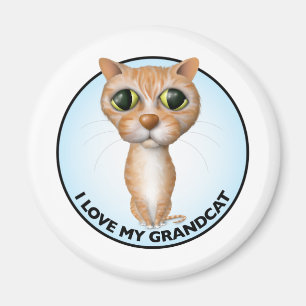 Orange tabby katt - jag älskar min Grandcat Magnet