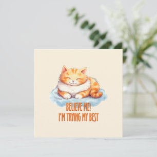 Orange Tabby katt - jag gör mitt bästa