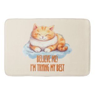 Orange Tabby katt - jag gör mitt bästa Badrumsmatta