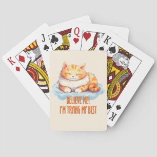 Orange Tabby katt - jag gör mitt bästa Casinokort