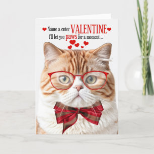 Orange Tabby katt Kattdjur Humor Alla hjärtans dag Helgkort