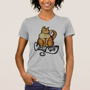 Orange Tabby katt Kattunge Artwork Mamma T Shirt