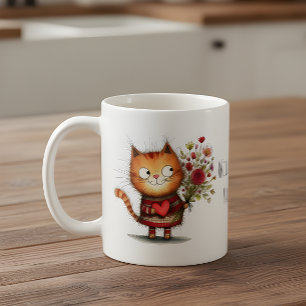 Orange Tabby Katt Kommer Du Att Bli Min Alla Hjärt Kaffemugg