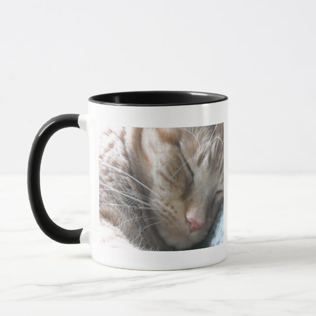 Orange Tabby katt Mugg (Vänster)