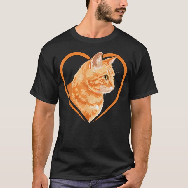 Orange Tabby Katt Orange T Shirt (Framsida)