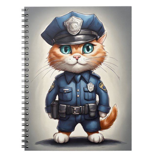 Orange Tabby katt poliskopia Spiral fotopatbok - f Anteckningsbok (Framsidan)