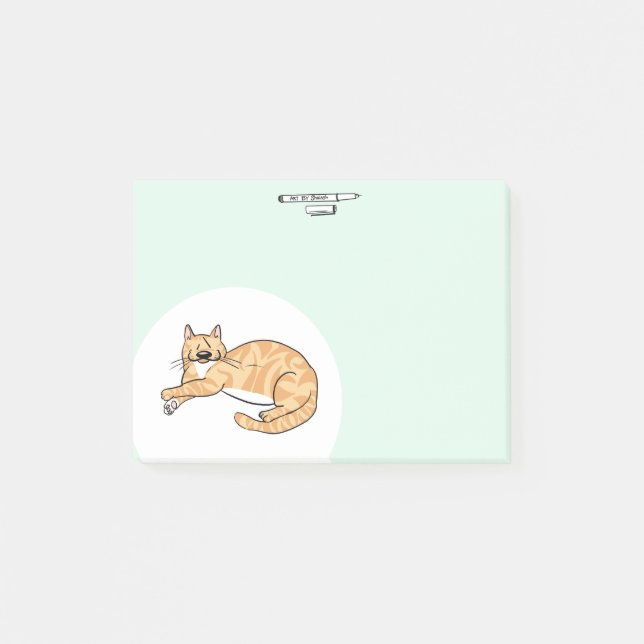 Orange Tabby katt Post-it Notes (Framsida)